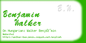 benjamin walker business card